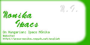 monika ipacs business card
